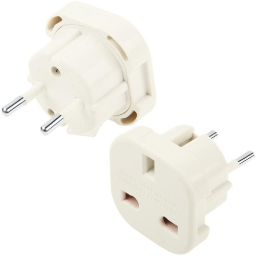 Spina UK di alta qualità alla spina europea AC Wall Adattatore universale per presa di corrente da viaggio (bianco)
