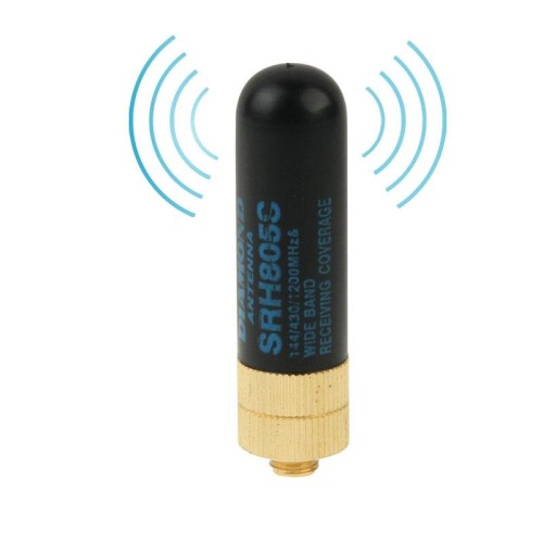 SRH805S Short SMA-F Perempuan VHF + UHF Dual Band Handheld Radio Antena, Lunghezza antenna: 4,5 cm