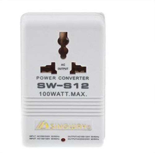 Adattatore spina USA, convertitore di alimentazione da 100 W AC117V a AC230V (bianco)