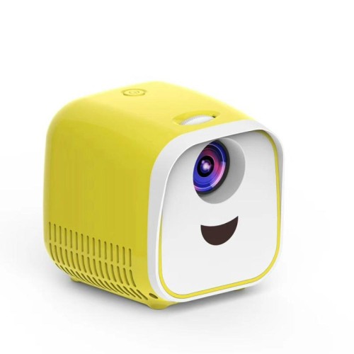 L1 Proiettore per bambini Mini LED portatile portatile Proiettore di altoparlante domestico, spina del Regno Unito (nero)