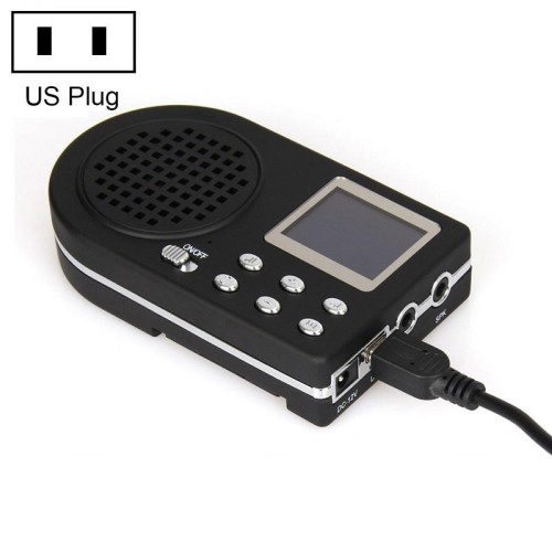 Lettore di richiamo elettronico per uccelli da esterno MP3 con telecomando wireless (spina americana)