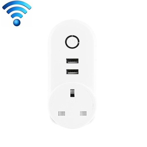 SA-002 2 porte USB + 1 presa US Presa WiFi Smart Power, compatibile con Alexa e Google Home, AC 110 V-230 V, spina USA