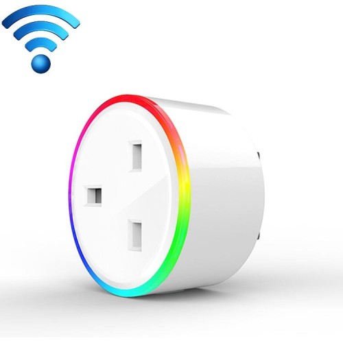 Presa intelligente con telecomando WiFi 10A RGB Scene Light Funziona con Alexa e Google Home, CA 220-240 V, spina UK