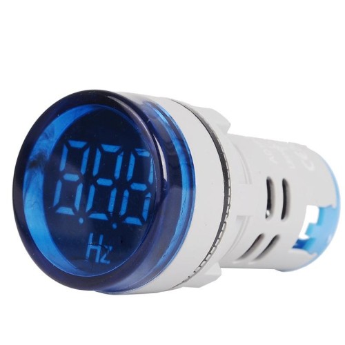 SINOTIMER ST16HZ 20-75Hz Frequenza CA 22mm Indicatore luminoso di segnale digitale a LED con apertura rotonda (03 Blu)