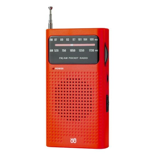 Lettore radio portatile tascabile FM/AM a banda intera (bianco)