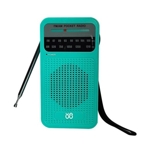 Radio portatile AM/FM a canale completo (verde)