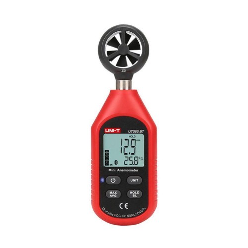 UNI-T UT363 Anemometro digitale Misuratore di velocità del vento Indicatore dinamico a 12 livelli