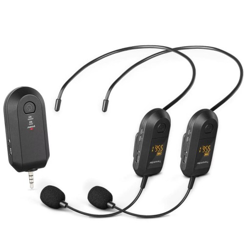 Microfono portatile amplificatore per microfono wireless 2.4G da 1 in 2