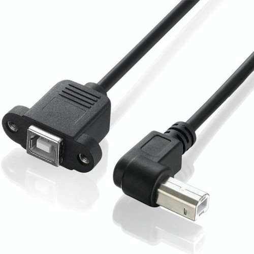 Cavo prolunga USB 2.0 tipo B maschio a femmina per stampante / scanner per HP, Dell, Epson, lunghezza: 50 cm (nero)
