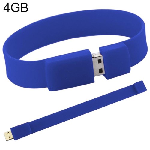 Braccialetti in silicone da 4 GB Disco flash USB 2.0 (blu scuro)