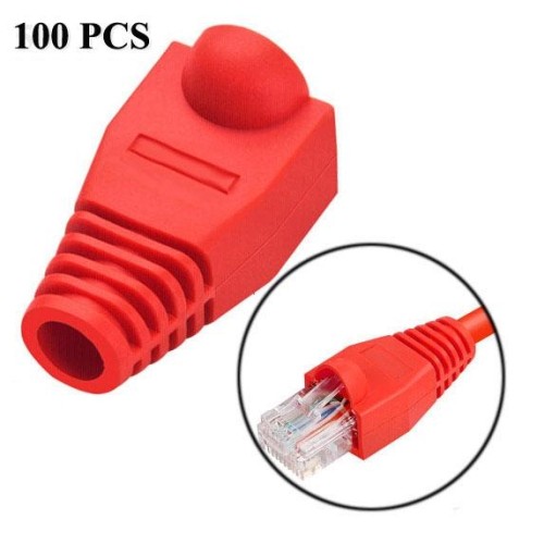Copri cappuccio per cavi di rete per RJ45, giallo (100 pezzi in una confezione, il prezzo è per 100 pezzi) (giallo)