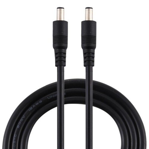 Spina di alimentazione CC da 8 A Cavo connettore adattatore da maschio a maschio da 5,5 x 2,1 mm, lunghezza: 1 m (nero)