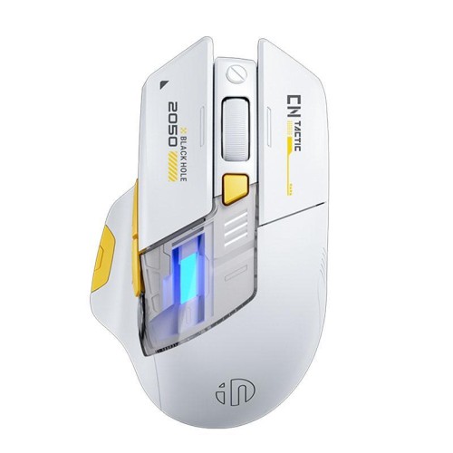 Mouse wireless Bluetooth Inphic per ufficio e gioco con ricarica a LED, specifiche: bianco a tre modalità