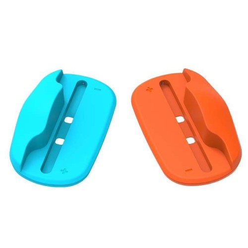 2 pezzi per Nintendo Switch 2 supporto per maniglia mini base per mouse portatile (blu arancione)
