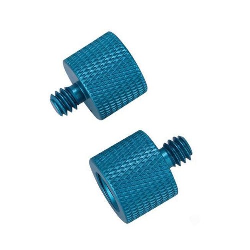Adattatore a vite da 10 pezzi 3/8 femmina a 1/4 vite maschile (blu)