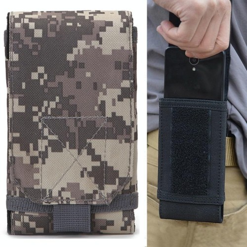 Elegante custodia per cellulare in tessuto resistente all'acqua per esterni, dimensioni: ca. 17 cm x 8,3 cm x 3,5 cm (Coyote Tan)
