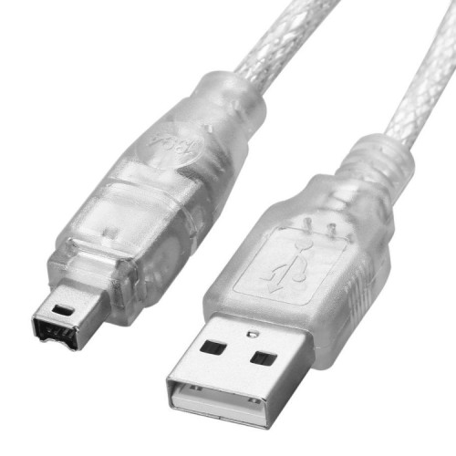 Cavo iLink maschio da USB 2.0 a Firewire iEEE 1394 a 4 pin maschio, lunghezza: 1,2 m