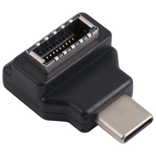 Type-E femmina 90 gradi a gomito a USB-C / Type-C Adattatore host per computer maschile