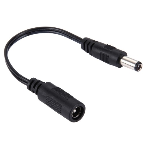 Cavo di alimentazione da connettore femmina CC da 5,5 x 2,1 mm a connettore maschio CC da 5,5 x 2,5 mm per adattatore per laptop, lunghezza: 15 cm (nero)
