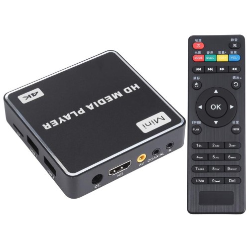 X5 UHD 4K Android 4.4.2 Media Player TV Box con telecomando, RK3229 Quad Core fino a 1,5 GHz, RAM: 1 GB, ROM: 8 GB, supporto WiFi, USB, interfaccia multimediale HD, scheda TF, spina americana