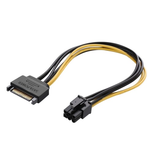Cavo di alimentazione SATA per scheda video grafica PCI Express da 20 cm SATA da 15 pin a 6 pin