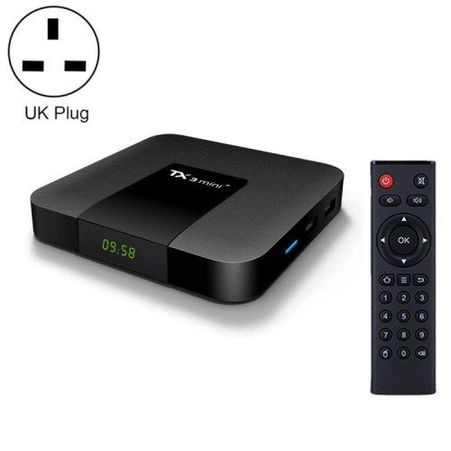 Smart TV Box TX3 mini+ Android 11.0, Amlogic S905W2 Quad Core, Memoria: 2 GB + 16 GB, WiFi 2,4 GHz / 5 GHz (spina UK)