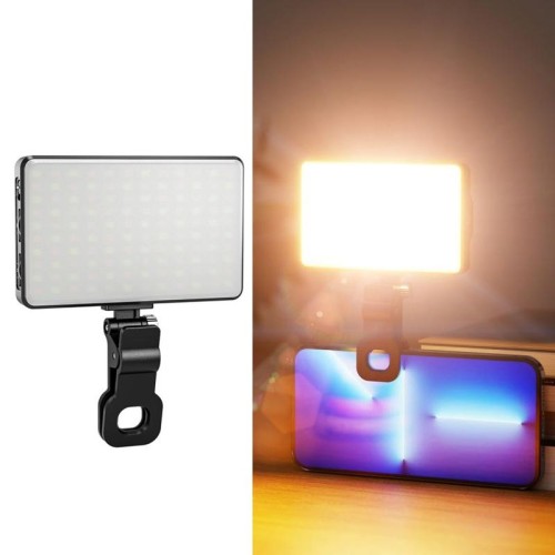 ST-120C Clip per tablet per telefono cellulare Luce di riempimento Selfie Live Camera Illuminazione per fotocamera portatile (nero)
