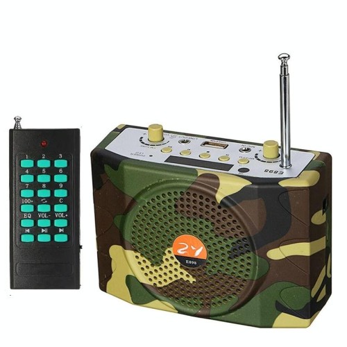 Altoparlante per caccia agli uccelli con amplificatore vocale Bluetooth da 25 W, supporta USB/TF/FM, presa americana per telecomando da 1000 m (mimetica)