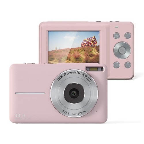 DC403L-AF Fotocamera digitale HD con zoom 16X da 2,4 pollici Mini fotocamera per bambini Spina UK (Nero)