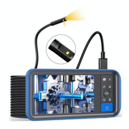 TESLONG MS450 Endoscopio con schermo grande da 4,5 pollici, strumenti per la riparazione di auto, modello: doppia lente da 8 mm / 15 m
