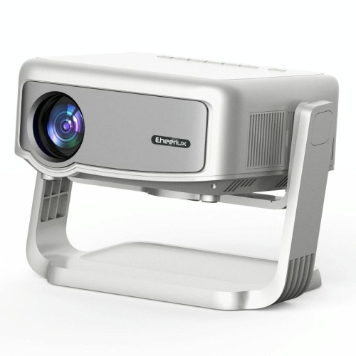 Proiettore intelligente Cheerlux C6C Android 1280x720P 180ANSI Bluetooth 5.0, spina UE, con giunto cardanico (bianco)