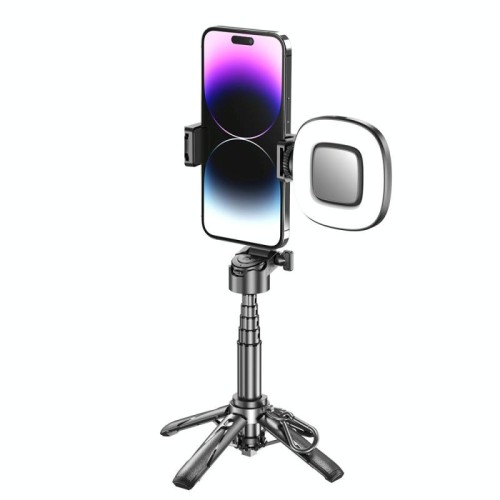 Selfie stick Bluetooth retrattile portatile per telefoni cellulari, colore: P15-H1 nero
