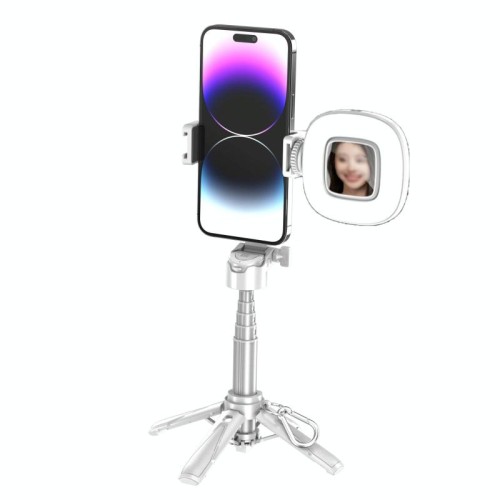 Selfie stick Bluetooth retrattile portatile per telefoni cellulari, colore: P15-H1 bianco