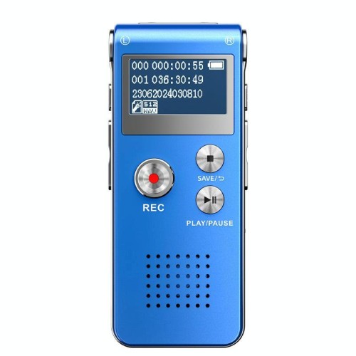 Registratore per conferenze con controllo di riduzione del rumore ad alta definizione e standby ultra lungo, dimensioni: 16 GB (blu reale)