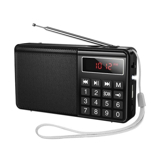 hoco HI50 Radio portatile multifunzione AM e FM Bluetooth Supporta disco USB / scheda TF (nero)