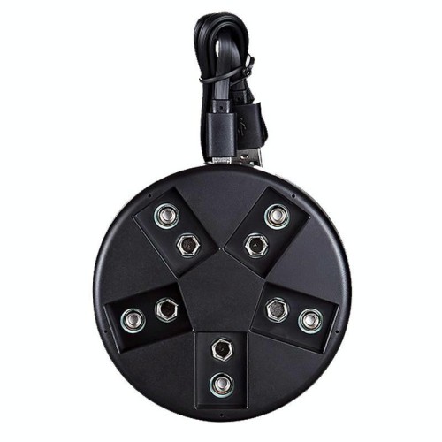 SK-C705M3 Caricabatterie intelligente a 5 slot per batterie Ni-MH da 9 V (nero)