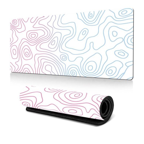 Tappetino per mouse antiscivolo con texture astratta, per ufficio e giochi, dimensioni: 400x900x2 mm (n. 5)