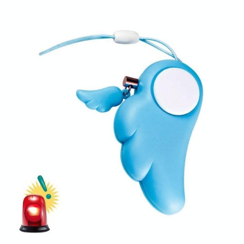Allarme personale dell'Angel Ala Anti-RAPE Allarme personale, Autodifesa Difendi il lupo, mini allarme con audio allarme da 90 dB per ragazza e bambini (blu)