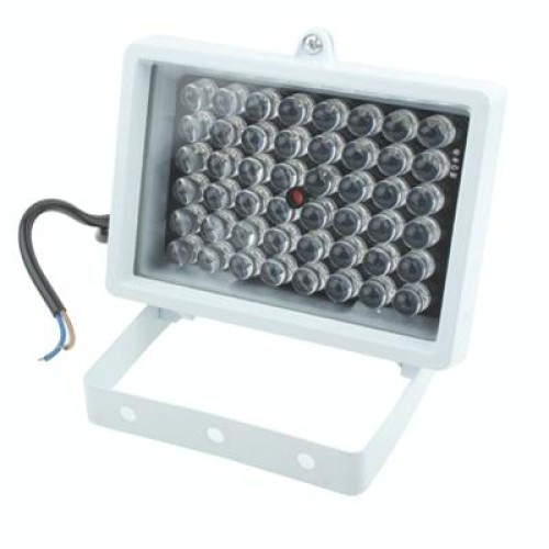48 Luce ausiliaria a LED per telecamera CCD, Distanza IR: 50m (ZT-48W), Dimensione: 9x12.5x8cm (bianco)