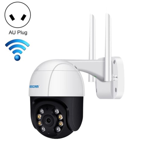 ESCAM QF218 1080P Pan / Tilt AI Rilevamento umanoide IP66 Telecamera IP WiFi impermeabile, supporto ONVIF / visione notturna / scheda TF / audio bidirezionale, spina AU