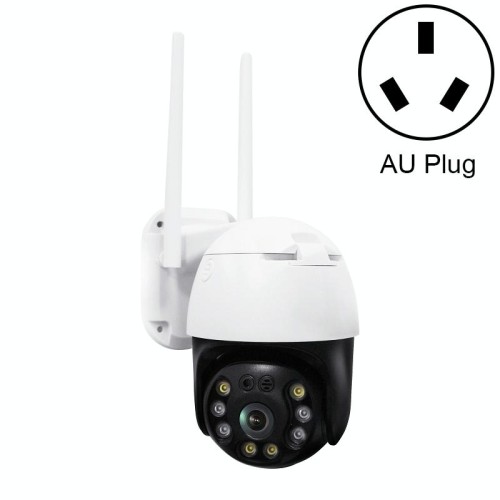QX36 1080P 3.0MP 3.6mm Lens IP65 Waterproof PTZ 360 Degree Rotating WIFI Camera, Support Day and Night Full Color & Two-way Voice Intercom & Motion Humanoid Detection & Video Playback & 128GB TF Card, AU Plug