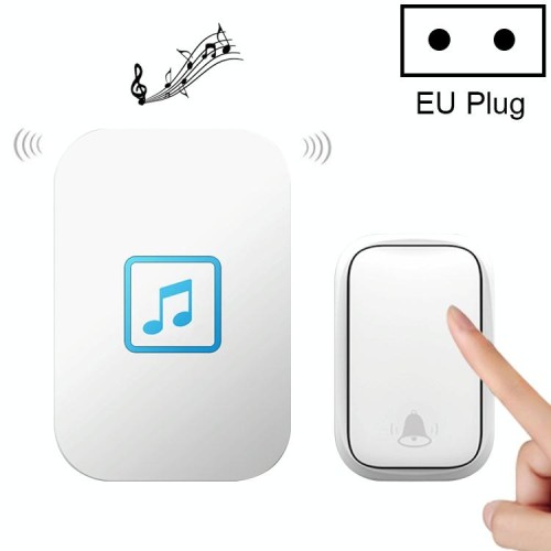 CACAZI FA86 Campanello senza fili autoalimentato per casa intelligente, spina europea (nero)