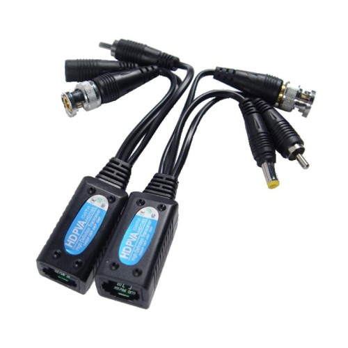 2 PCS Anpwoo 500PVA Spliceable 3 in 1 Power + Video + Audio Balun HD-CVI / AHD / TVI Passive Twisted Transceiver