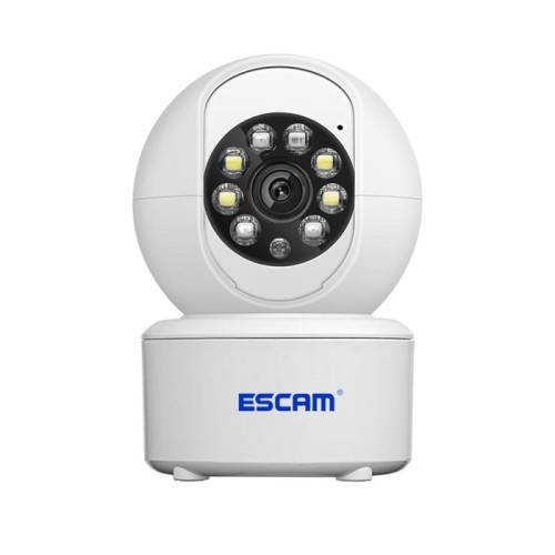 ESCAM QF005 3MP IN IN IN INDIORE HD WiFi Pan-Tilt Camera, Rilevamento del movimento di supporto / Visione audio / notturna a due vie (Plug US)