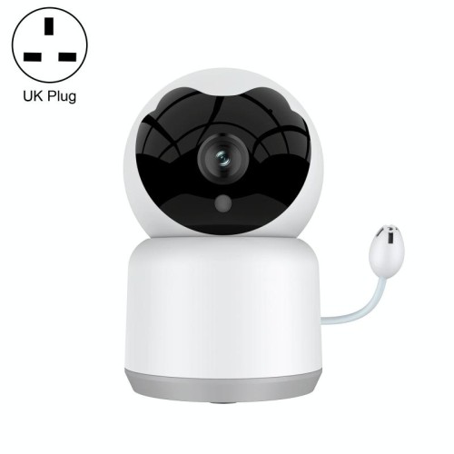 YT51 1920x1080 Telecamera wireless per bambini, supporta la visione notturna a infrarossi / rilevamento del pianto del bambino, con sensore di temperatura e umidità, spina UK (bianco)