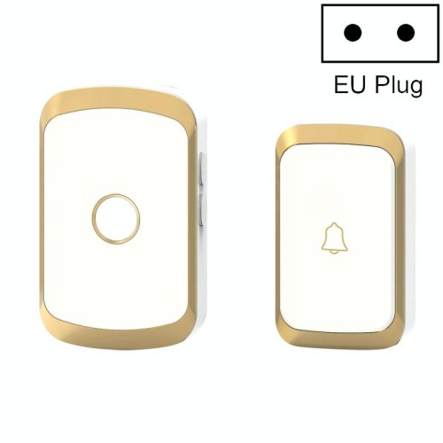 CACAZI A20 Smart Home Campanello wireless per musica digitale Campanello per telecomando, stile: spina europea (argento)