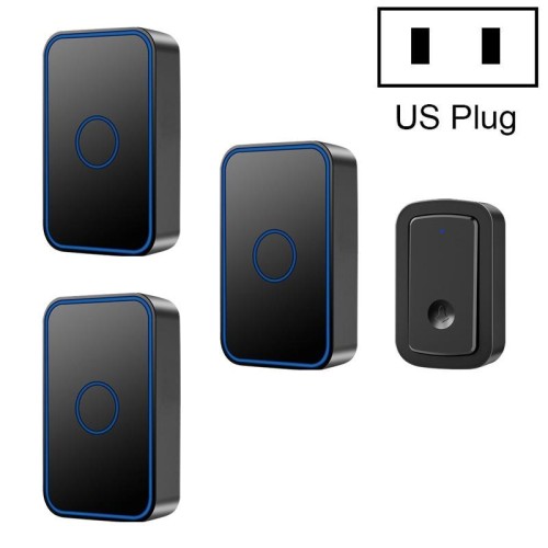 Cacazi A19 1 per 3 giri musicali wireless senza batteria, plug US (nero)