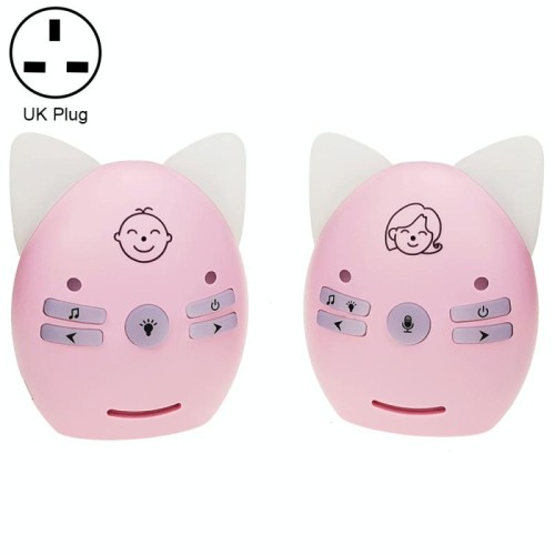 Supporto per baby monitor audio wireless Monitoraggio vocale + Interfono + Luce notturna senza batteria, Tipo di spina: Spina britannica (bianca)