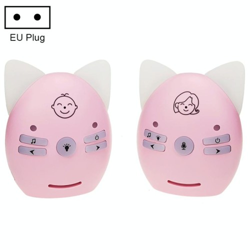 Supporto per baby monitor audio wireless Monitoraggio vocale + Interfono + Luce notturna senza batteria, Tipo di spina: Spina UE (blu)