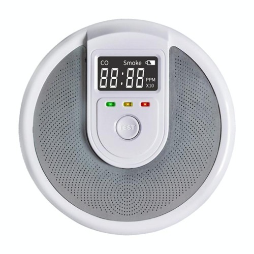 JSN-999COM Rilevatore di allarme vocale in tempo reale di fumo di monossido di carbonio senza batteria